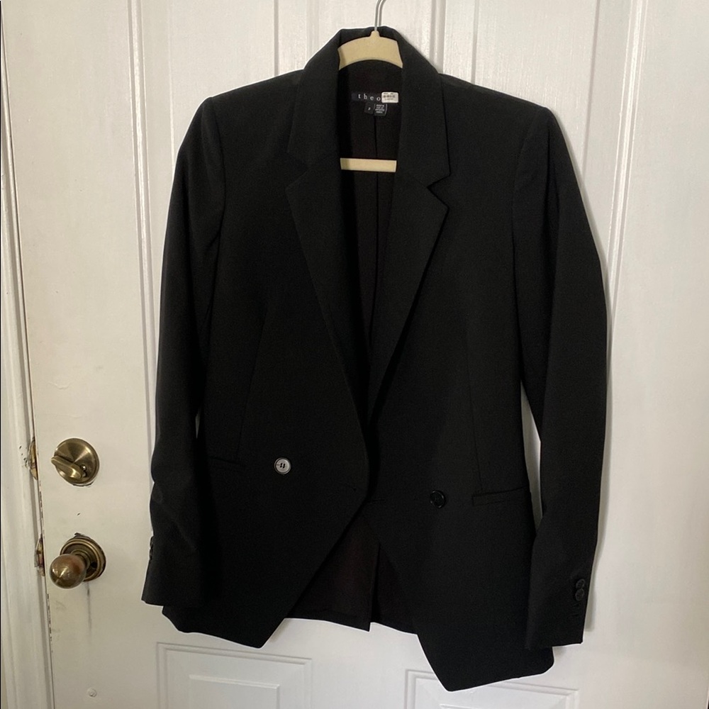 EUC Theory Black Blazer, Size 2